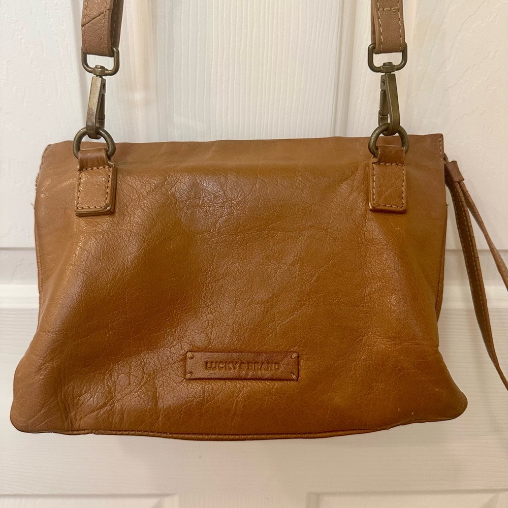 Lucky Brand Tan Crossbody Bag with Relaxed Silhouette